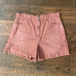 American Eagle Distressed/Cutoff Pink Shorts